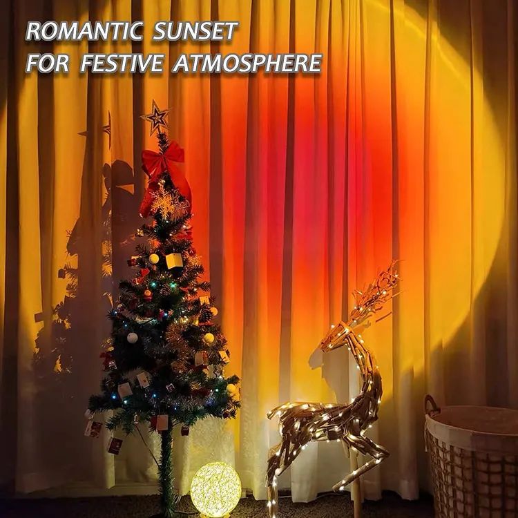 Sunset Lamp For Bedroom, 16 Colors LED Changing 3-In-1 Sunset Light Lamp