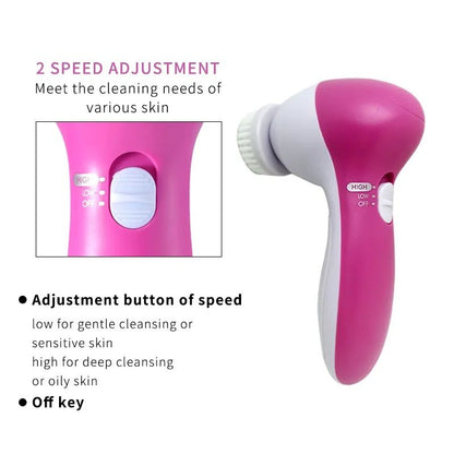 5 In 1 - Facial Electric Cleanser & Massager for men and women